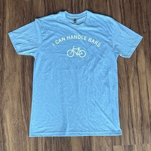 Next Level Apparel Light Blue Bicycle Graphic Tee